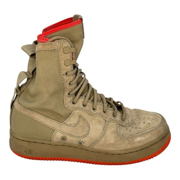 NIKE Mens Special Force Af1 Khaki-Rush Coral Sneaker Boots #864024-205 Sz 8 - Picture 4 of 8